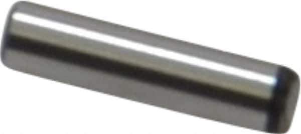 Value Collection - 3/32" Diam x 3/8" Pin Length Grade 8 Alloy Steel Standard Dowel Pin - C 50-58 Hardness, 1,800 Lb Breaking Strength, 1 Beveled & 1 Rounded End - Exact Tool & Supply