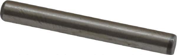 Value Collection - 1/8" Diam x 1" Pin Length Grade 8 Alloy Steel Standard Dowel Pin - C 50-58 Hardness, 3,200 Lb Breaking Strength, 1 Beveled & 1 Rounded End - Exact Tool & Supply
