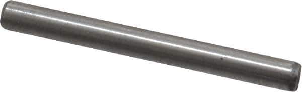 Value Collection - 1/8" Diam x 1-1/4" Pin Length Grade 8 Alloy Steel Standard Dowel Pin - C 50-58 Hardness, 3,200 Lb Breaking Strength, 1 Beveled & 1 Rounded End - Exact Tool & Supply