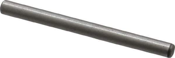 Value Collection - 1/8" Diam x 1-1/2" Pin Length Grade 8 Alloy Steel Standard Dowel Pin - C 50-58 Hardness, 3,200 Lb Breaking Strength, 1 Beveled & 1 Rounded End - Exact Tool & Supply