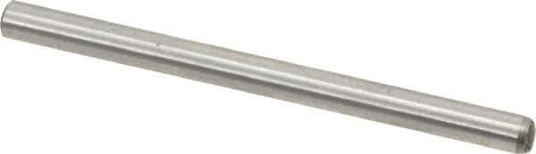 Value Collection - 1/8" Diam x 1-3/4" Pin Length Grade 8 Alloy Steel Standard Dowel Pin - C 50-58 Hardness, 3,200 Lb Breaking Strength, 1 Beveled & 1 Rounded End - Exact Tool & Supply