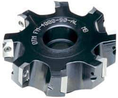 Kyocera - 8 Inserts, 4" Cut Diam, 1-1/4" Arbor Diam, 0.64" Max Depth of Cut, Indexable Square-Shoulder Face Mill - 0/90° Lead Angle, 1.57" High, APET 1604 Insert Compatibility, Series FM--AL - Exact Tool & Supply