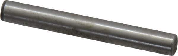 Value Collection - 3/16" Diam x 1-1/2" Pin Length Grade 8 Alloy Steel Standard Dowel Pin - C 50-58 Hardness, 7,200 Lb Breaking Strength, 1 Beveled & 1 Rounded End - Exact Tool & Supply