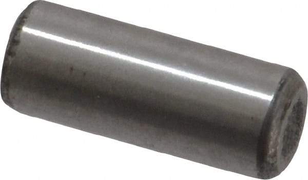 Value Collection - 1/4" Diam x 5/8" Pin Length Grade 8 Alloy Steel Standard Dowel Pin - C 50-58 Hardness, 12,800 Lb Breaking Strength, 1 Beveled & 1 Rounded End - Exact Tool & Supply