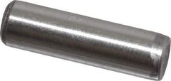 Value Collection - 1/4" Diam x 7/8" Pin Length Grade 8 Alloy Steel Standard Dowel Pin - C 50-58 Hardness, 12,800 Lb Breaking Strength, 1 Beveled & 1 Rounded End - Exact Tool & Supply