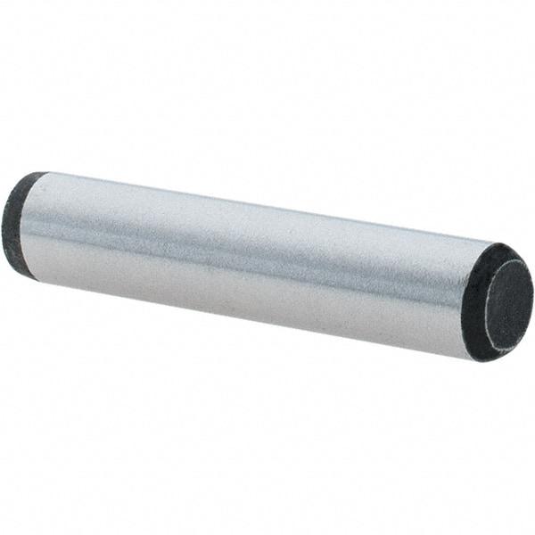 Value Collection - 1/4" Diam x 1-1/4" Pin Length Grade 8 Alloy Steel Standard Dowel Pin - C 50-58 Hardness, 12,800 Lb Breaking Strength, 1 Beveled & 1 Rounded End - Exact Tool & Supply
