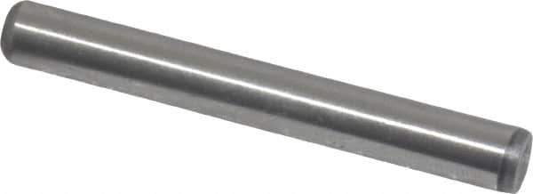 Value Collection - 1/4" Diam x 2" Pin Length Grade 8 Alloy Steel Standard Dowel Pin - C 50-58 Hardness, 12,800 Lb Breaking Strength, 1 Beveled & 1 Rounded End - Exact Tool & Supply