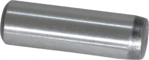 Value Collection - 5/16" Diam x 1" Pin Length Grade 8 Alloy Steel Standard Dowel Pin - C 50-58 Hardness, 20,000 Lb Breaking Strength, 1 Beveled & 1 Rounded End - Exact Tool & Supply