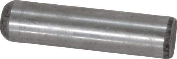 Value Collection - 5/16" Diam x 1-1/4" Pin Length Grade 8 Alloy Steel Standard Dowel Pin - C 50-58 Hardness, 20,000 Lb Breaking Strength, 1 Beveled & 1 Rounded End - Exact Tool & Supply