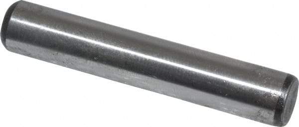 Value Collection - 5/16" Diam x 1-3/4" Pin Length Grade 8 Alloy Steel Standard Dowel Pin - C 50-58 Hardness, 20,000 Lb Breaking Strength, 1 Beveled & 1 Rounded End - Exact Tool & Supply