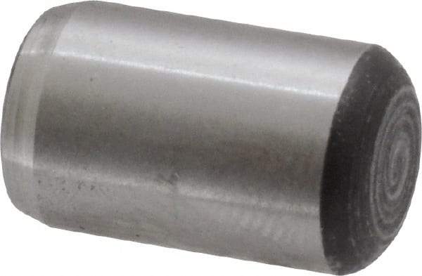 Value Collection - 3/8" Diam x 5/8" Pin Length Grade 8 Alloy Steel Standard Dowel Pin - C 50-58 Hardness, 28,700 Lb Breaking Strength, 1 Beveled & 1 Rounded End - Exact Tool & Supply