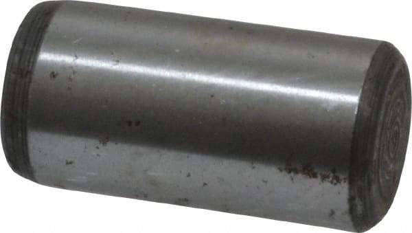 Value Collection - 3/8" Diam x 3/4" Pin Length Grade 8 Alloy Steel Standard Dowel Pin - C 50-58 Hardness, 28,700 Lb Breaking Strength, 1 Beveled & 1 Rounded End - Exact Tool & Supply