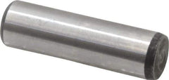 Value Collection - 7/16" Diam x 1-1/2" Pin Length Grade 8 Alloy Steel Standard Dowel Pin - C 50-58 Hardness, 39,100 Lb Breaking Strength, 1 Beveled & 1 Rounded End - Exact Tool & Supply