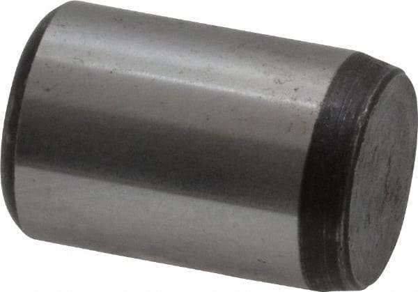 Value Collection - 1/2" Diam x 3/4" Pin Length Grade 8 Alloy Steel Standard Dowel Pin - C 50-58 Hardness, 51,000 Lb Breaking Strength, 1 Beveled & 1 Rounded End - Exact Tool & Supply