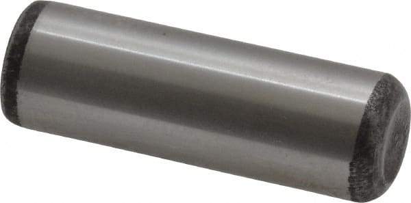 Value Collection - 1/2" Diam x 1-1/2" Pin Length Grade 8 Alloy Steel Standard Dowel Pin - C 50-58 Hardness, 51,000 Lb Breaking Strength, 1 Beveled & 1 Rounded End - Exact Tool & Supply