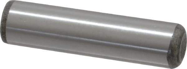 Value Collection - 1/2" Diam x 2" Pin Length Grade 8 Alloy Steel Standard Dowel Pin - C 50-58 Hardness, 51,000 Lb Breaking Strength, 1 Beveled & 1 Rounded End - Exact Tool & Supply