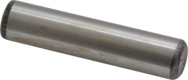 Value Collection - 1/2" Diam x 2-1/4" Pin Length Grade 8 Alloy Steel Standard Dowel Pin - C 50-58 Hardness, 51,000 Lb Breaking Strength, 1 Beveled & 1 Rounded End - Exact Tool & Supply