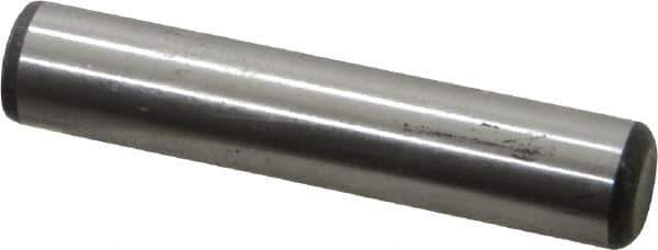 Value Collection - 1/2" Diam x 2-1/2" Pin Length Grade 8 Alloy Steel Standard Dowel Pin - C 50-58 Hardness, 51,000 Lb Breaking Strength, 1 Beveled & 1 Rounded End - Exact Tool & Supply