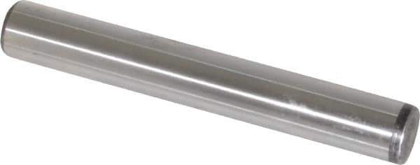 Value Collection - 1/2" Diam x 3-1/2" Pin Length Grade 8 Alloy Steel Standard Dowel Pin - C 50-58 Hardness, 51,000 Lb Breaking Strength, 1 Beveled & 1 Rounded End - Exact Tool & Supply