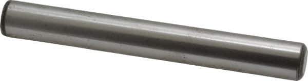 Value Collection - 1/2" Diam x 4" Pin Length Grade 8 Alloy Steel Standard Dowel Pin - C 50-58 Hardness, 51,000 Lb Breaking Strength, 1 Beveled & 1 Rounded End - Exact Tool & Supply