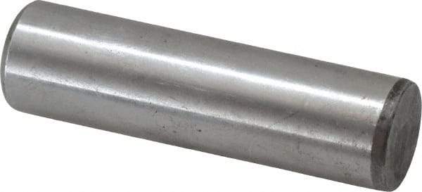 Value Collection - 5/8" Diam x 2-1/4" Pin Length Grade 8 Alloy Steel Standard Dowel Pin - C 50-58 Hardness, 79,800 Lb Breaking Strength, 1 Beveled & 1 Rounded End - Exact Tool & Supply