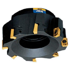 Iscar - 5 Inserts, 80mm Cut Diam, 27mm Arbor Diam, 14.3mm Max Depth of Cut, Indexable Square-Shoulder Face Mill - 0/90° Lead Angle, 50mm High, AD.. 15.. Insert Compatibility, Series Heli2000 - Exact Tool & Supply