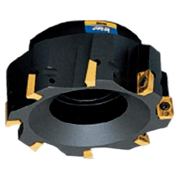 Iscar - 3 Inserts, 40mm Cut Diam, 16mm Arbor Diam, 14.3mm Max Depth of Cut, Indexable Square-Shoulder Face Mill - 0/90° Lead Angle, 40mm High, AD.. 15.. Insert Compatibility, Series Heli2000 - Exact Tool & Supply