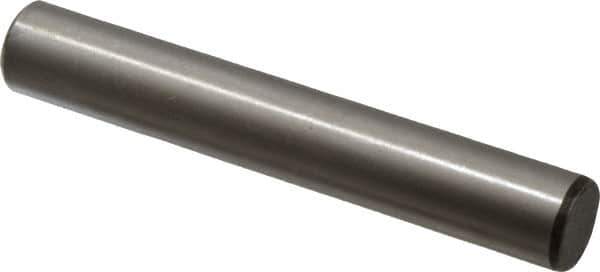 Value Collection - 5/8" Diam x 4" Pin Length Grade 8 Alloy Steel Standard Dowel Pin - C 50-58 Hardness, 79,800 Lb Breaking Strength, 1 Beveled & 1 Rounded End - Exact Tool & Supply