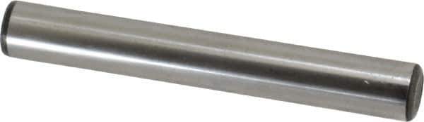Value Collection - 5/8" Diam x 4-1/2" Pin Length Grade 8 Alloy Steel Standard Dowel Pin - C 50-58 Hardness, 79,800 Lb Breaking Strength, 1 Beveled & 1 Rounded End - Exact Tool & Supply