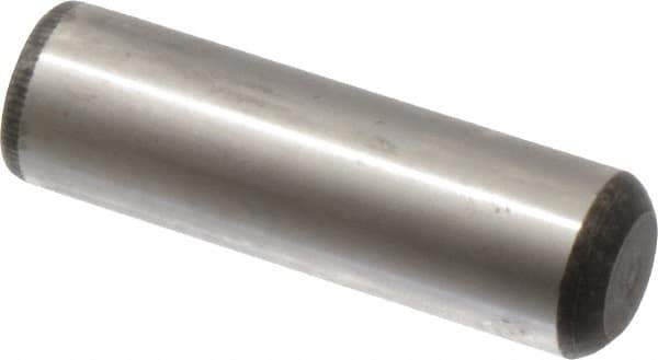Value Collection - 3/4" Diam x 2-1/2" Pin Length Grade 8 Alloy Steel Standard Dowel Pin - C 50-58 Hardness, 114,000 Lb Breaking Strength, 1 Beveled & 1 Rounded End - Exact Tool & Supply