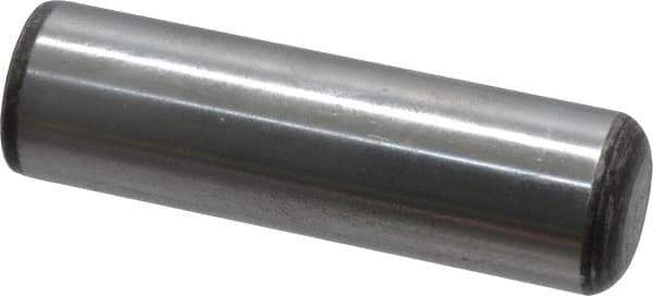 Value Collection - 7/8" Diam x 3" Pin Length Grade 8 Alloy Steel Standard Dowel Pin - C 50-58 Hardness, 156,000 Lb Breaking Strength, 1 Beveled & 1 Rounded End - Exact Tool & Supply
