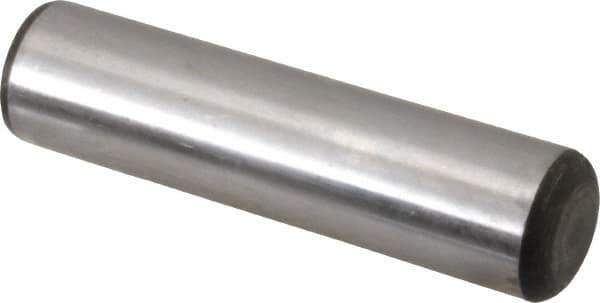 Value Collection - 7/8" Diam x 3-1/2" Pin Length Grade 8 Alloy Steel Standard Dowel Pin - C 50-58 Hardness, 156,000 Lb Breaking Strength, 1 Beveled & 1 Rounded End - Exact Tool & Supply