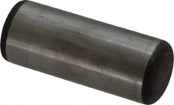Value Collection - 1" Diam x 2-1/2" Pin Length Grade 8 Alloy Steel Standard Dowel Pin - C 50-58 Hardness, 204,000 Lb Breaking Strength, 1 Beveled & 1 Rounded End - Exact Tool & Supply