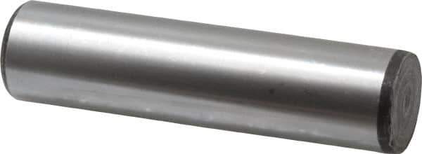 Value Collection - 1" Diam x 4" Pin Length Grade 8 Alloy Steel Standard Dowel Pin - C 50-58 Hardness, 204,000 Lb Breaking Strength, 1 Beveled & 1 Rounded End - Exact Tool & Supply