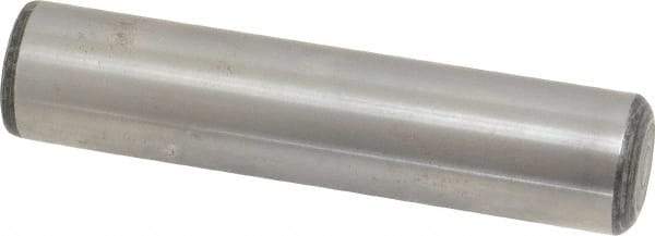 Value Collection - 1" Diam x 4-1/2" Pin Length Grade 8 Alloy Steel Standard Dowel Pin - C 50-58 Hardness, 204,000 Lb Breaking Strength, 1 Beveled & 1 Rounded End - Exact Tool & Supply