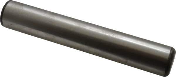 Value Collection - 1" Diam x 6" Pin Length Grade 8 Alloy Steel Standard Dowel Pin - C 50-58 Hardness, 204,000 Lb Breaking Strength, 1 Beveled & 1 Rounded End - Exact Tool & Supply