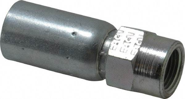 Eaton - 3/8-18 Thread Straight Hydraulic Hose Fitting - 3/8" Hose Diam - Exact Tool & Supply