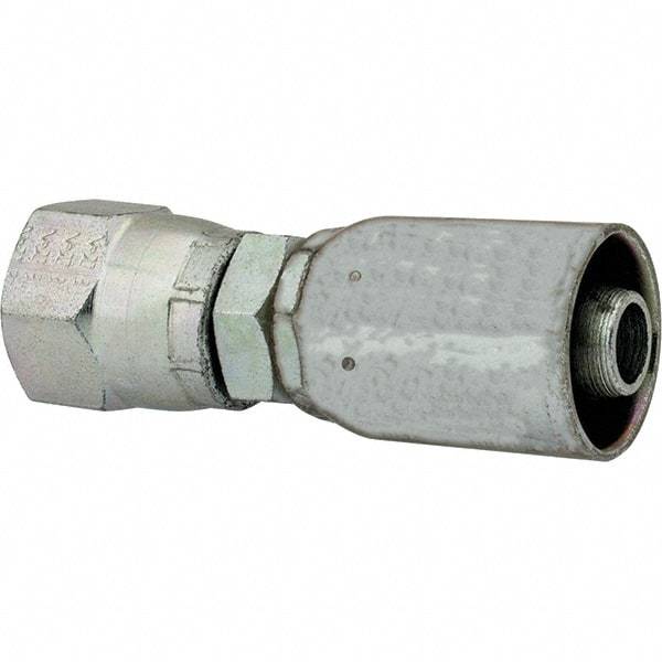 Eaton - 9/16-18 SAE Straight Hydraulic Hose Fitting - 3/8" Hose Diam - Exact Tool & Supply