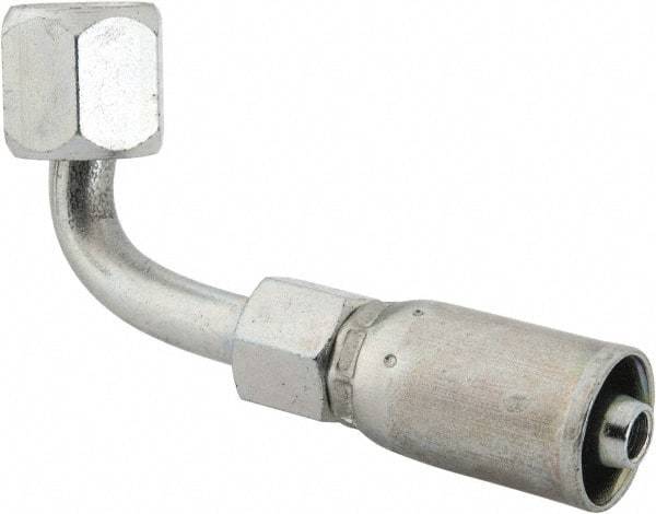 Eaton - 7/16-20 SAE Hydraulic Hose Elbow - 1/4" Hose Diam - Exact Tool & Supply