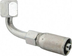 Eaton - 7/16-20 SAE Hydraulic Hose Elbow - 1/4" Hose Diam - Exact Tool & Supply