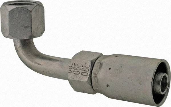 Eaton - 9/16-18 SAE Hydraulic Hose Elbow - 3/8" Hose Diam - Exact Tool & Supply