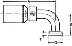 Eaton - Hydraulic Hose Elbow - 1 1/4" Hose Diam - Exact Tool & Supply