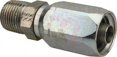 Eaton - 1/2-14 Thread Straight Hydraulic Hose Fitting - 1/2" Hose Diam - Exact Tool & Supply
