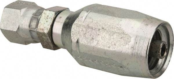 Eaton - 7/16-20 SAE Straight Hydraulic Hose Fitting - 1/4" Hose Diam - Exact Tool & Supply