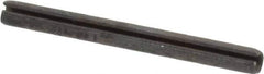 Made in USA - 3/32" Diam x 1" Long Slotted Spring Pin - Grade 1070-1090 Alloy Steel, Black Oxide Finish - Exact Tool & Supply