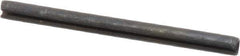 Made in USA - 3/32" Diam x 1-1/4" Long Slotted Spring Pin - Grade 1070-1090 Alloy Steel, Black Oxide Finish - Exact Tool & Supply