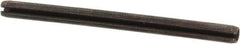 Made in USA - 3/32" Diam x 1-3/8" Long Slotted Spring Pin - Grade 1070-1090 Alloy Steel, Black Oxide Finish - Exact Tool & Supply