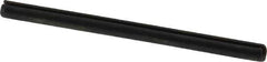 Made in USA - 3/32" Diam x 1-1/2" Long Slotted Spring Pin - Grade 1070-1090 Alloy Steel, Black Oxide Finish - Exact Tool & Supply
