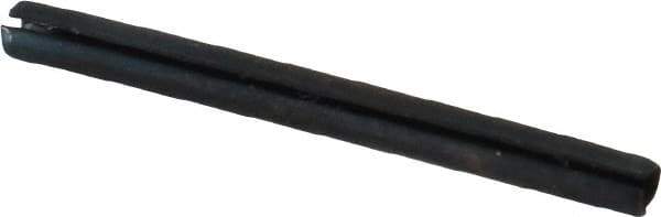 Made in USA - 1/16" Diam x 3/4" Long Slotted Spring Pin - Grade 1070-1090 Alloy Steel, Black Oxide Finish - Exact Tool & Supply