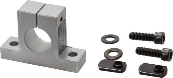 80/20 Inc. - 3 Inch Wide x 2-1/8 Inch High x 7/8 Inch Deep Single Horizontal Base - 1.004 Inch Hole x 0.328 Inch Bolt Hole Diameter - Exact Tool & Supply